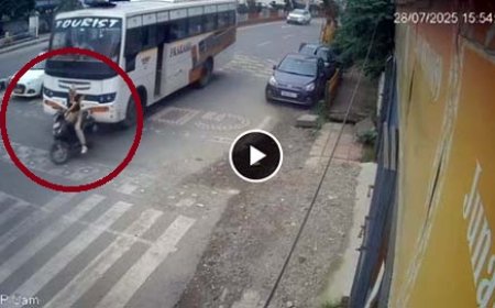 देहरादून: स्कूटी सवार युवती हादसे का शिकार, बस ने कुचला - CCTV फुटेज वायरल