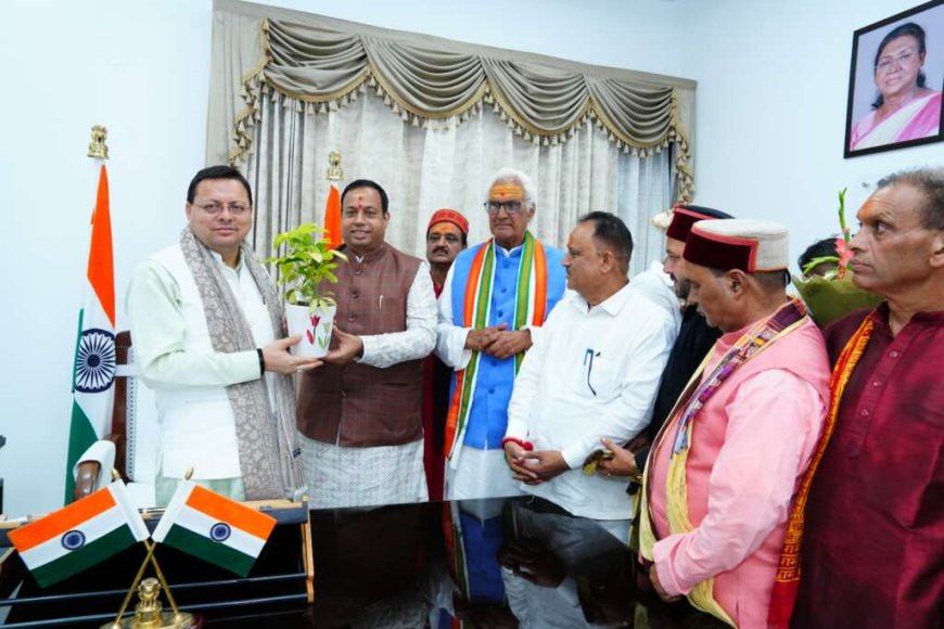 देहरादून: मुख्यमंत्री से बद्री-केदार मंदिर समिति के प्रतिनिधिमंडल ने की मुलाकात