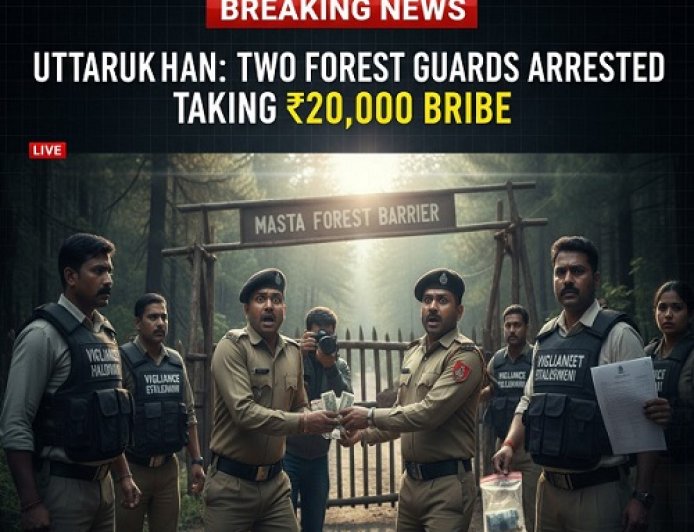 भ्रष्टाचार पर नकेल : 20 हजार रिश्वत लेते रंगे हाथ पकड़े गए दो फॉरेस्ट गार्ड