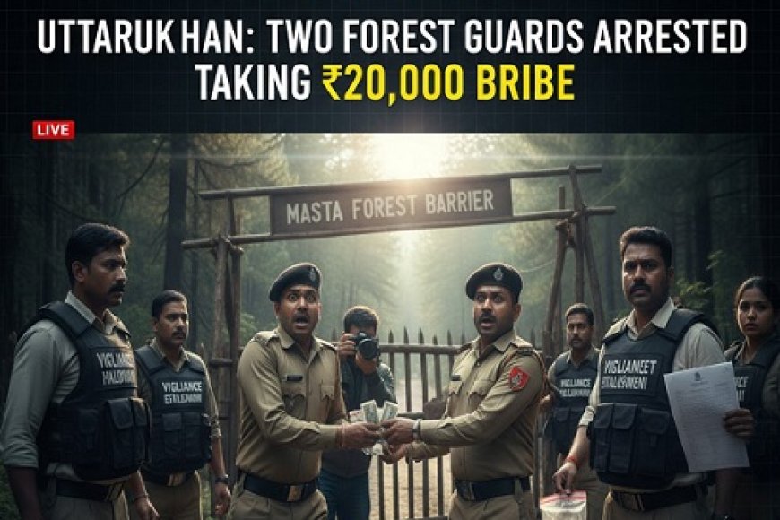 भ्रष्टाचार पर नकेल : 20 हजार रिश्वत लेते रंगे हाथ पकड़े गए दो फॉरेस्ट गार्ड