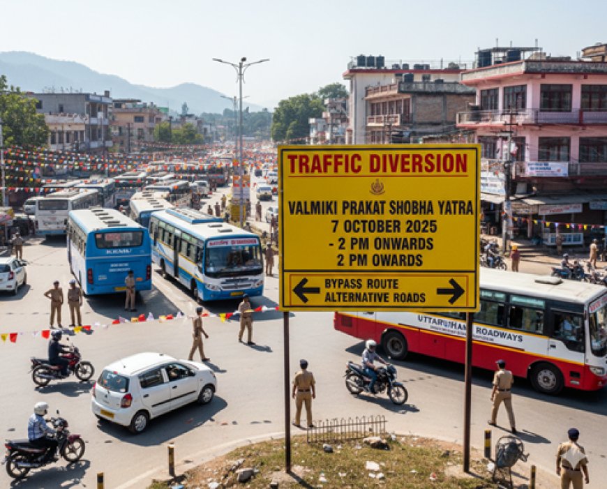 भगवान वाल्मीकि प्रकट दिवस 2025: हल्द्वानी में यातायात डायवर्जन का एक विशेष प्लान