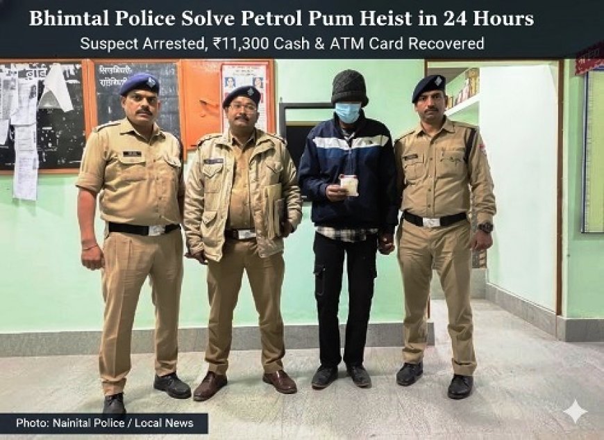 भीमताल: पेट्रोल पंप में हुई चोरी का 24 घंटे में खुलासा, शत-प्रतिशत बरामदगी