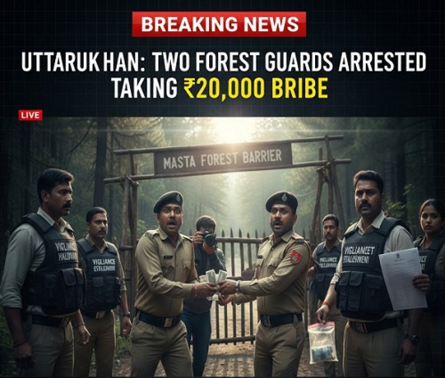 भ्रष्टाचार पर नकेल : 20 हजार रिश्वत लेते रंगे हाथ पकड़े गए दो फॉरेस्ट गार्ड