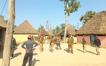 बिग ब्रेकिंग : वन विभाग ने फ्लैग मार्च कर चलाया चेकिंग अभियान