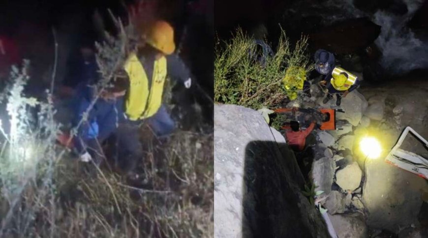 चमोली: बारात की गाड़ी खाई में गिरी , हादसे में दो लोगों की मौत ,तीन गंभीर घायल