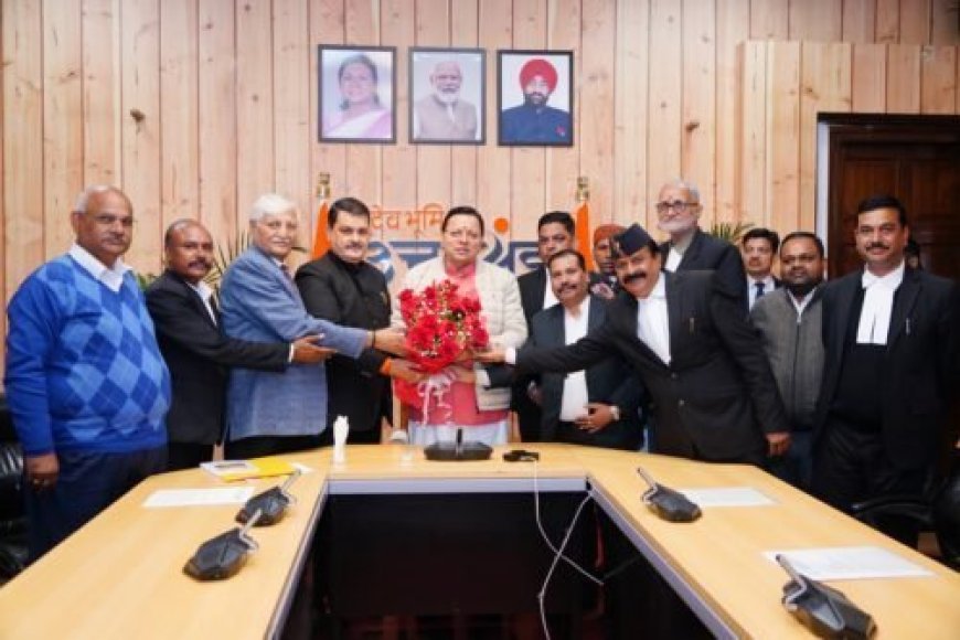 अधिवक्ता प्रतिनिधियों की CM से मुलाक़ात, चैंबर निर्माण पर मिला आश्वासन