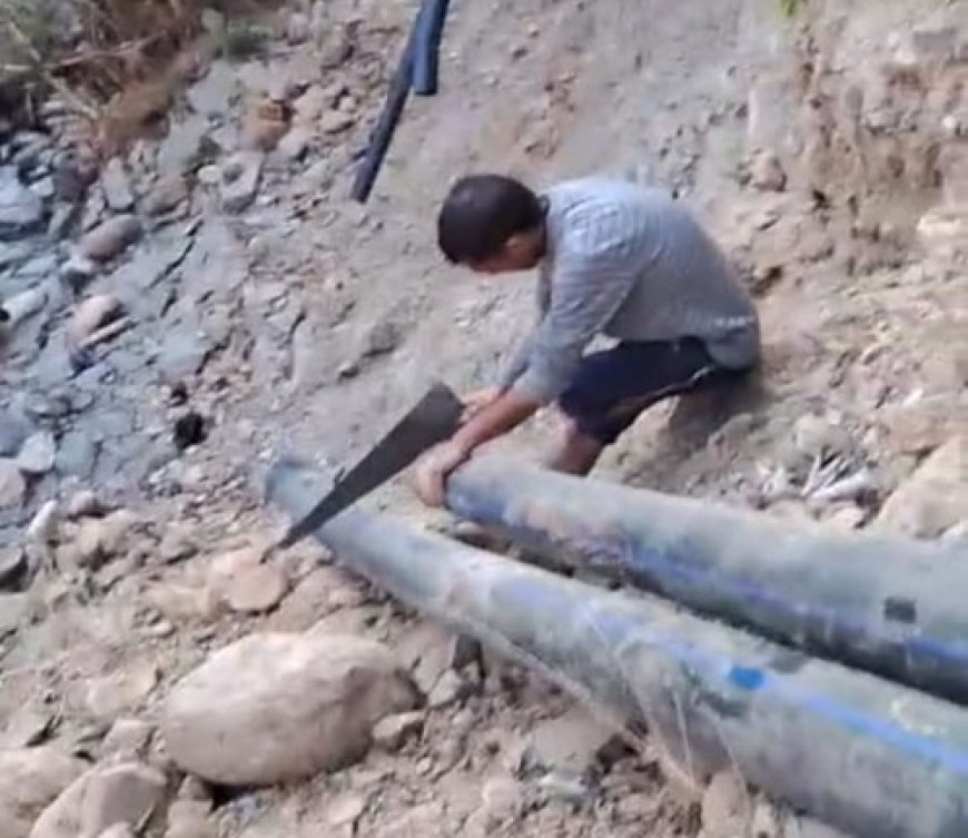 अल्मोड़ा: सिंचाई पाइप लाइन ध्वस्त होने से सैकड़ों किसान परेशान