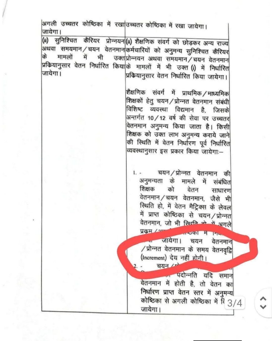 शिक्षकों का आक्रोश: चयन/प्रोन्नत वेतनमान पर इंक्रीमेंट न देने के शासनादेश के खिलाफ कोर्ट जाने की तैयारी