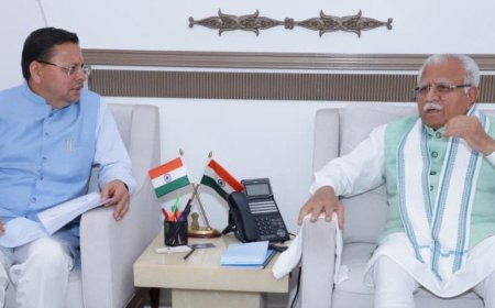 नई दिल्ली: मुख्यमंत्री पुष्कर धामी ने केंद्रीय मंत्री से हरिद्वार के विकास पर चर्चा की