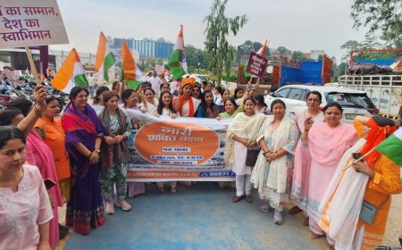 उत्तराखंड: नारी शक्ति अधिनियम की दिशा में भाजपा का जागरूकता अभियान, पदयात्रा, स्कूटी रैली और मानव श्रृंखला के माध्यम से जनसमर्थन की अपील