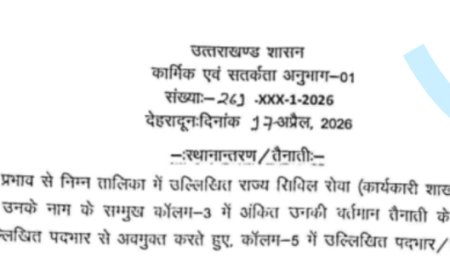 उत्तराखंड में प्रशासनिक स्तर पर आईएएस और पीसीएस अधिकारियों के बड़े तबादले
