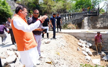 मुख्यमंत्री धामी ने मसूरी रोड पर निर्माणाधीन शिव मंदिर पुल का स्थलीय निरीक्षण, अधिकारियों को दिए महत्वपूर्ण निर्देश