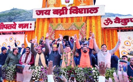 भगवान श्री बद्रीनाथ के कपाट वैदिक मंत्रोच्चार से खुले, आस्था की गूंज से सजी धाम