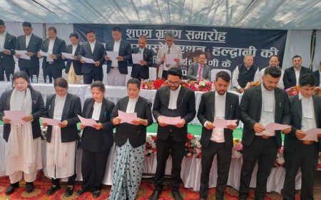 हल्द्वानी: जजी कोर्ट परिसर में बार एसोसिएशन का भव्य शपथ ग्रहण समारोह संपन्न