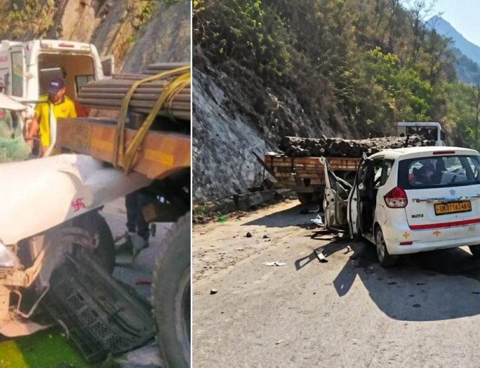 बदरीनाथ हाइवे पर भीषण सड़क हादसा: एक महिला की मौत, 7 लोग घायल