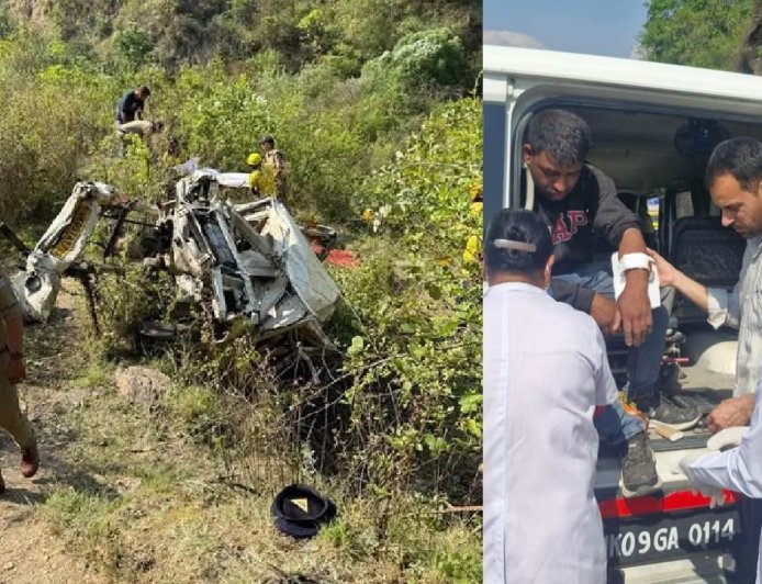 टिहरी गढ़वाल में घातक सड़क दुर्घटना: मैक्स वाहन खाई में गिरने से 8 की मौत, 2 घायल