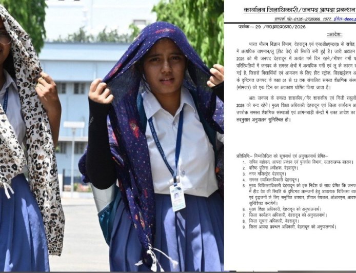 देहरादून में गर्मी और लू का खतरा, कल बंद रहेंगे सभी स्कूल