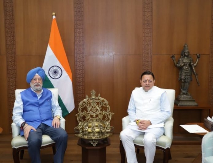 मुख्यमंत्री धामी ने चारधाम यात्रा के लिए एलपीजी आपूर्ति की 100 प्रतिशत सुनिश्चितता का किया अनुरोध, हरदीप सिंह पुरी से भेंट