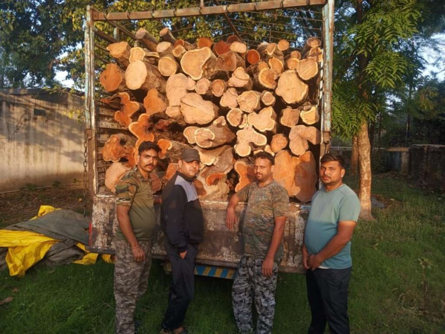 उत्तराखंड: वन विभाग की निर्देशात्मक कार्रवाई, अवैध खैर लकड़ी के साथ डीसीएम पकड़ी गई