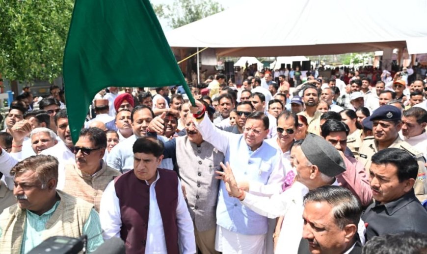 उत्तराखण्ड में चारधाम यात्रा की शुरुआत, बसों को किया रवाना