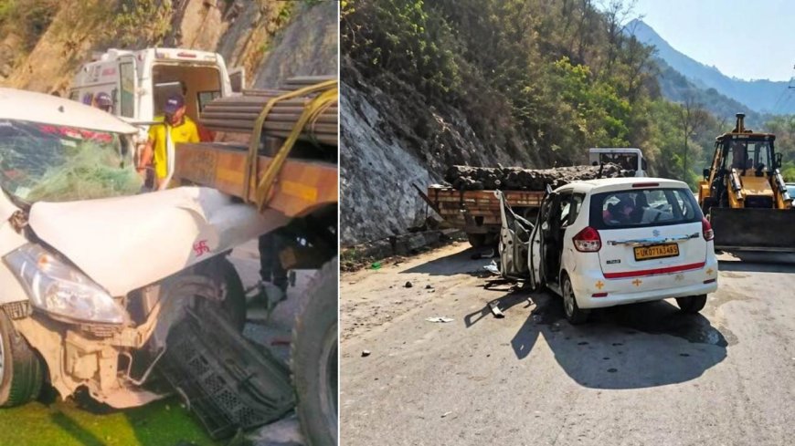 बदरीनाथ हाइवे पर भीषण सड़क हादसा: एक महिला की मौत, 7 लोग घायल