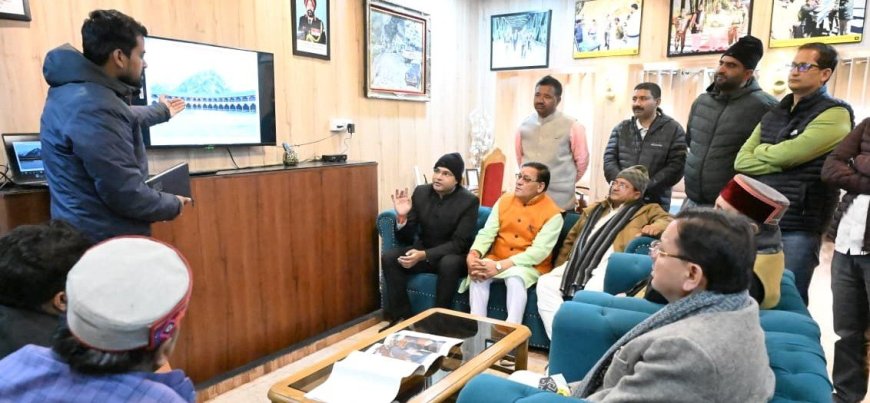 चमोली: मुख्यमंत्री पुष्कर धामी ने बद्रीनाथ धाम मास्टर प्लान की समीक्षा की