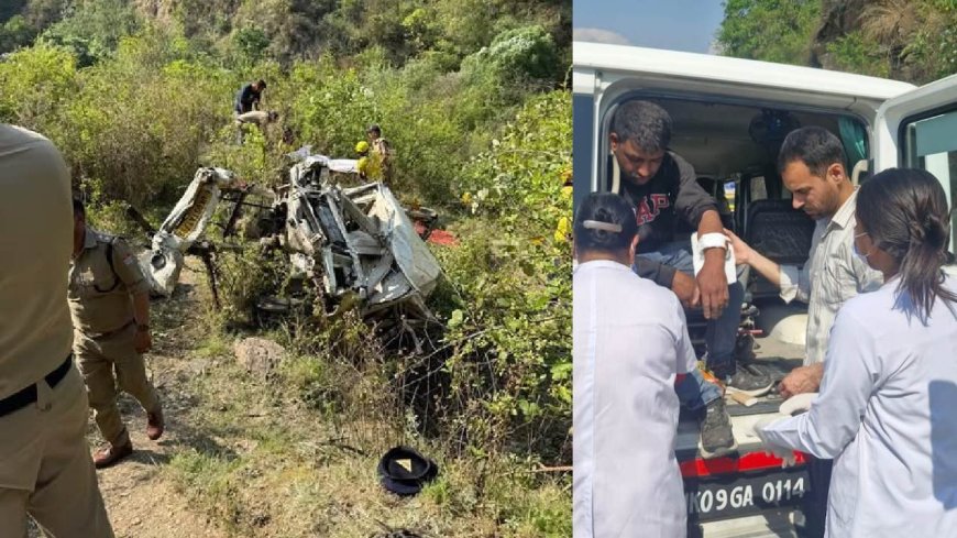 टिहरी गढ़वाल में घातक सड़क दुर्घटना: मैक्स वाहन खाई में गिरने से 8 की मौत, 2 घायल