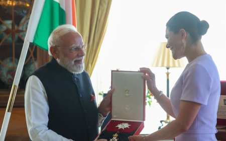 PM मोदी को स्वीडन में ‘रॉयल ऑर्डर ऑफ द पोलर स्टार’ सम्मान, भारत-स्वीडन साझेदारी में नई ऊंचाइयाँ