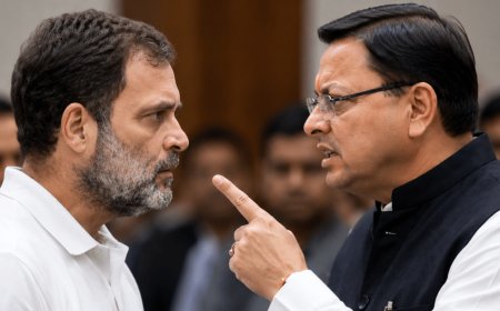 राहुल गांधी की टिप्पणी पर धामी का करारा जवाब, कांग्रेस की हताशा उजागर