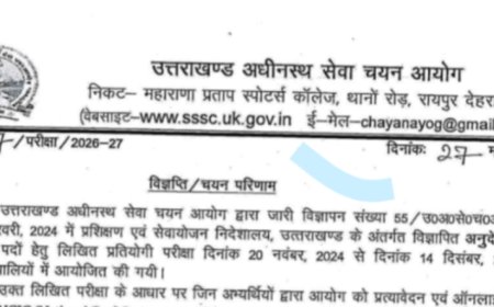 Uksssc- अनुदेशक भर्ती परीक्षा का परिणाम जारी