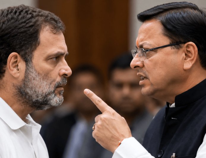 राहुल गांधी की टिप्पणी पर धामी का करारा जवाब, कांग्रेस की हताशा उजागर