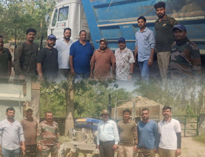 रामनगर में अवैध खनन: वन विभाग की बड़ी कार्रवाई, दस टायरा डम्पर हुआ जब्त