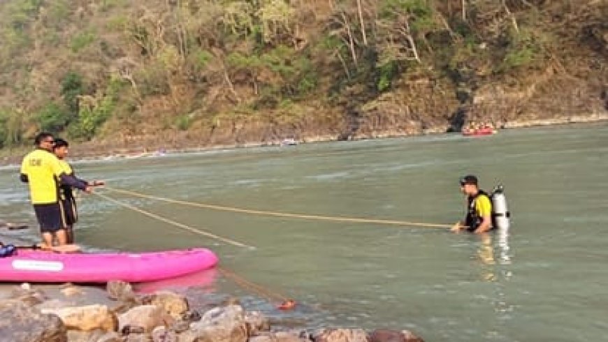 शिवपुरी में गंगा में डूबे राजस्थान के युवक की तलाश में एसडीआरएफ का सर्च ऑपरेशन जारी