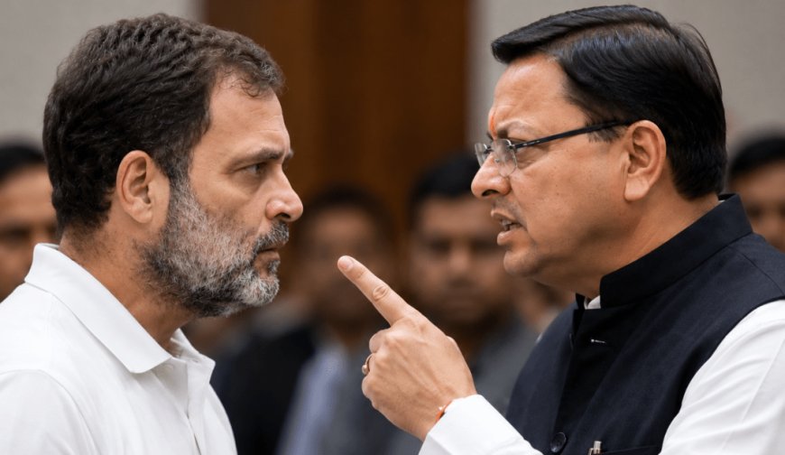 राहुल गांधी की टिप्पणी पर धामी का करारा जवाब, कांग्रेस की हताशा उजागर