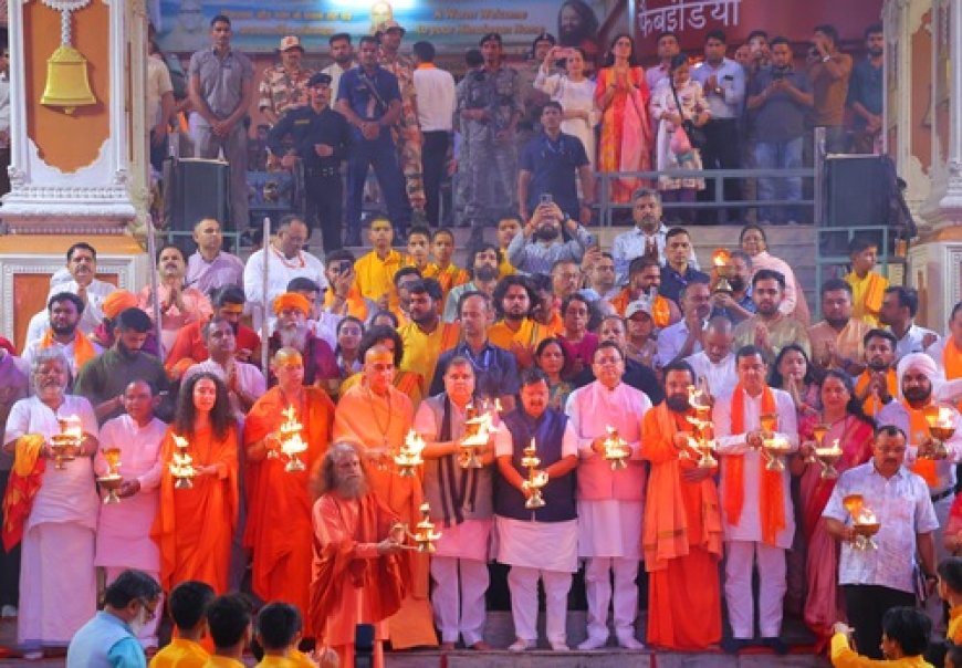 ऋषिकेश में गूंजे आध्यात्मिक स्वर, मुख्यमंत्री धामी और नितिन नबीन ने की भव्य गंगा आरती