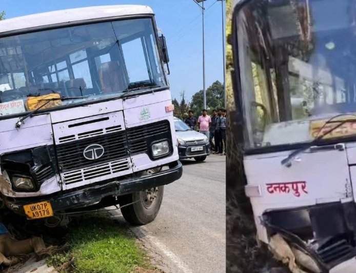 धारचूला से टनकपुर जा रही बस की ब्रेक फेल, चालक की मृत्यु, 34 यात्रियों की जान बची