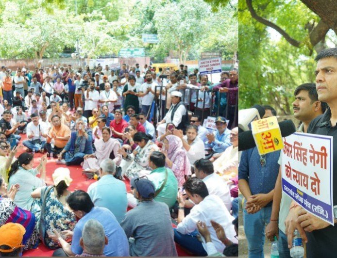 जंतर मंतर पर उत्तराखंड के लोगों का प्रदर्शन, केशव नेगी की रिहाई की उठी मांग