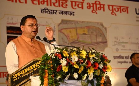 हरिद्वार में सीएम धामी ने चार प्रमुख विकास योजनाओं की नींव रखी
