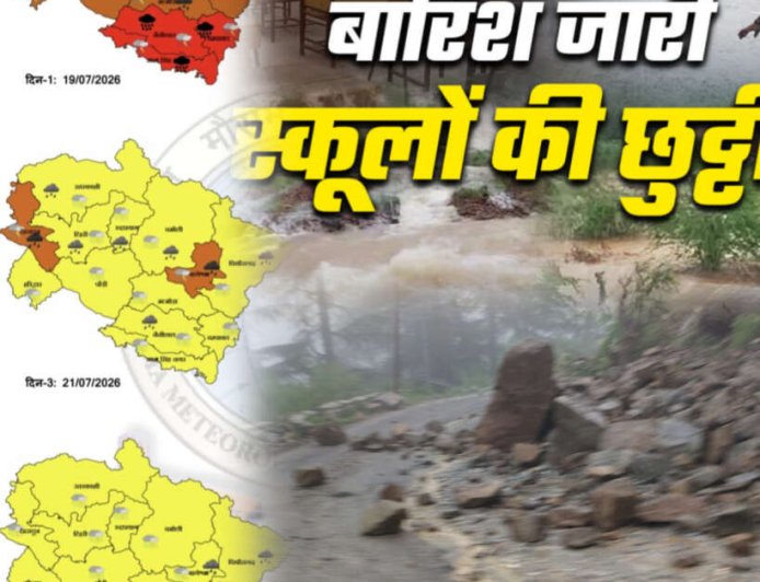 उत्तराखंड में मौसम का ओरेंज अलर्ट: 29 जुलाई को चम्पावत में भारी बारिश, स्कूल और आंगनबाड़ी केंद्र रहेंगे बंद