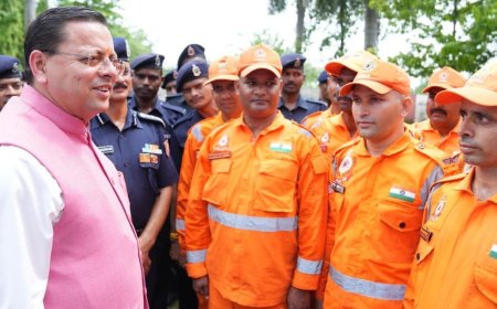उत्तराखंड: मुख्यमंत्री पुष्कर धामी ने एनडीआरएफ बटालियन गदरपुर का दौरा, आपदा प्रबंधन व्यवस्थाओं का लिया जायजा