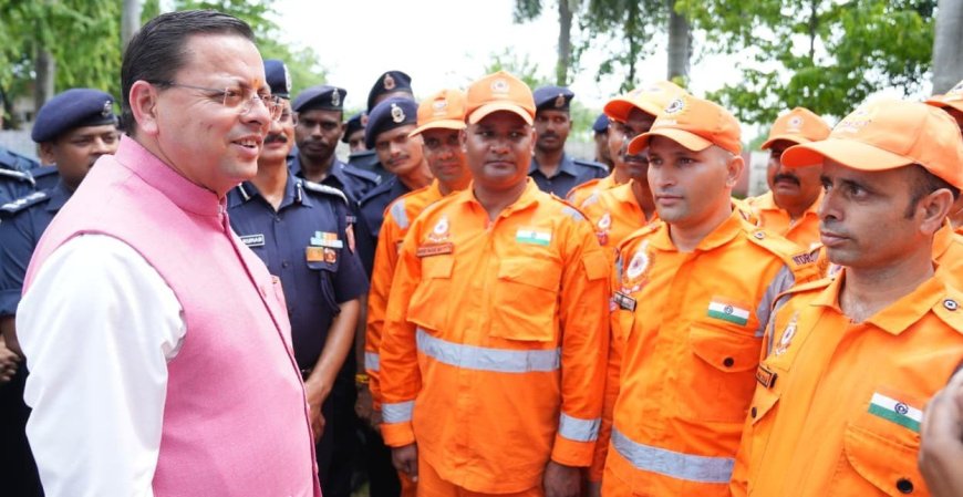 उत्तराखंड: मुख्यमंत्री पुष्कर धामी ने एनडीआरएफ बटालियन गदरपुर का दौरा, आपदा प्रबंधन व्यवस्थाओं का लिया जायजा