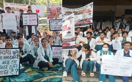स्टाइपेंड बढ़ाने की मांग को लेकर सरकारी मेडिकल कॉलेजों में MBBS इंटर्न डॉक्टर दूसरे दिन भी हड़ताल पर