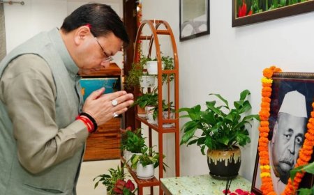 Uttarakhand:-मुख्यमंत्री पुष्कर धामी ने पंडित गोविंद बल्लभ पंत की जयंती पर किया उनका भावपूर्ण स्मरण