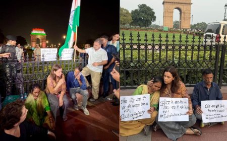 अंकिता केस में VIP को ईनाम के खिलाफ माता पिता का इंडिया गेट पर धरना, राहुल प्रियंका ने की मुलाकात