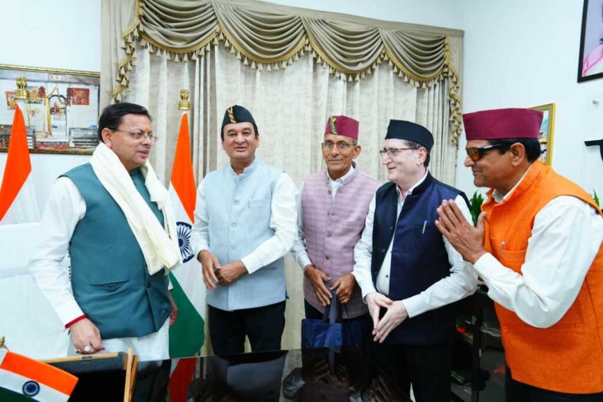 उत्तराखंड महापरिषद के प्रतिनिधि भरत सिंह बिष्ट ने की मुख्यमंत्री पुष्कर सिंह धामी से मुलाकात