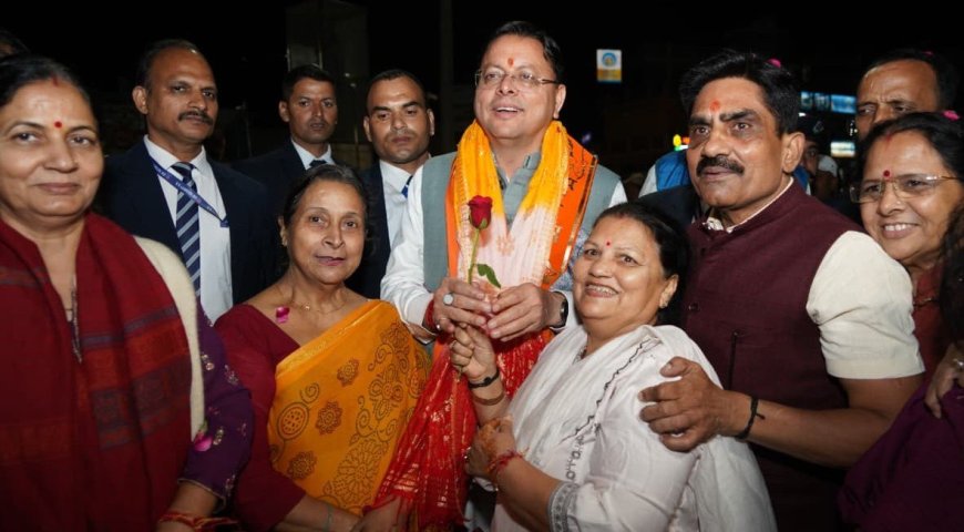Uttarakhand:-ऋषिकेश में मुख्यमंत्री पुष्कर सिंह धामी का स्थानीय लोगों एवं युवाओं ने किया भव्य स्वागत